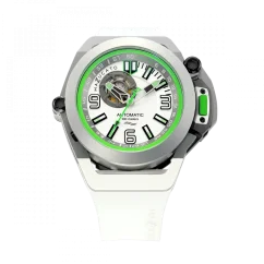 Men's Mazzucato black watch with rubber strap RIM Scuba Black / White - 48MM Automatic