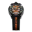 Schwarze Herrenuhr Bomberg Watches mit Gummiband SUGAR SKULL ORANGE 45MM