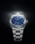 Herrenuhr aus Silber Nivada Grenchen mit Stahlband F77 TITANIUM LAPIS LAZULI 68017A77 37MM Automatic