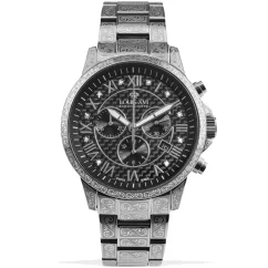 Relógio Louis XVI de prata para homem com pulseira de aço Palais Royale 1019 - Silver 43MM