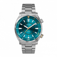 Strieborné pánske hodinky Circula Watches s ocelovým pásikom SuperSport - Blue 40MM Automatic