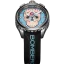 Zwart herenhorloge van Bomberg Watches met een rubberen band SUGAR SKULL BLUE 45MM