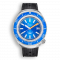 Stříbrné pánské hodinky Squale s gumovým páskem 2002 Blue - Silver 44MM Automatic