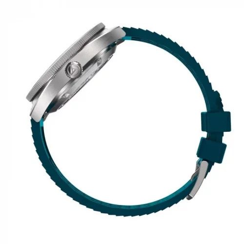 Men's silver Circula Watch with rubber strap AquaSport II - Blue 40MM Automatic