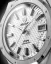 Men's silver Nivada Grenchen watch with steel strap 77 SST WHITE MK2 69014A77 With Date 38MM Automatic