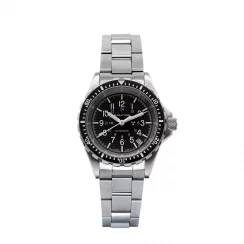 Montre Marathon Watches pour homme de couleur argent avec bracelet en acier Medium Diver's Automatic 36MM