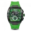 Čierne pánske hodinky Ralph Christian s gumovým pásikom The Intrepid Sport - Lime Green 42,5MM