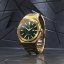 Relógio de ouro de homem Paul Rich com bracelete de aço Star Dust - Green Gold Automatic 45MM