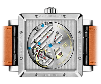 Relógio Agelocer Watches prata para homens com pulseira de couro Codex Retro Series Silver / Black 35MM