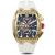Zlaté pánské hodinky Ralph Christian s gumovým páskem The Polaris Chrono - Gold / Ice White 42,5MM