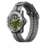 Męski srebrny zegarek Draken ze stalowym paskiem Tugela – Steel Green 42MM