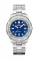 Zilverkleurig herenhorloge van Delma Watches met stalen riem band Quattro Silver Blue 44MM Automatic