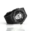 Čierne pánske hodinky Nsquare s koženým opaskom The Magician Black 46MM Automatic