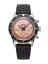 Relógio Nivada Grenchen pulseira de couro prateado para homens Chronoking Mecaquartz Salamon Black Racing Leather 87043Q10 38MM