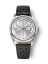 Zilverkleurig herenhorloge van Nivada Grenchen met leren riem Antarctic Spider 32023A10 38MM Automatic