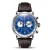 Silberne Herrenuhr Ferro & Company mit Ledergürtel AGL 2 Chronograph Blue 42MM