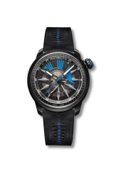 Men's black Bomberg Watch with leather strap AUTOMATIC SPARTAN BLUE 43MM Automatic