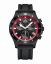 Černé pánské hodinky Swiss Military Hanowa s gumovým páskem Sports Chronograph SM34067.14 42,5MM