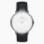 Relógio Nordgreen prata para homens com pulseira de couro Native White Dial - Black Leather / Silver 40MM