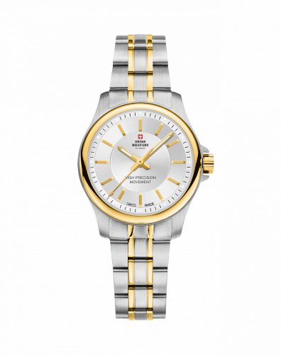 Ασημένιο ρολόι Swiss Military Hanowa για γυναίκες με ατσάλινη ζώνη Classic SM30201.05 28MM