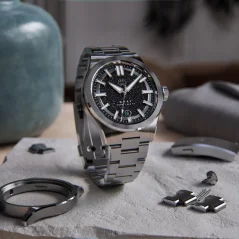 Relógio Henryarcher Watches prata para homem com bracelete em aço Øhav - Ad Astra Aventurine 40MM Automatic