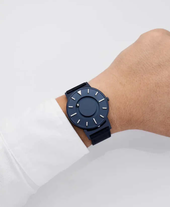 Men's blue Eone watch with leather strap ChangeMaker FFB 23 Limited Edition 40MM