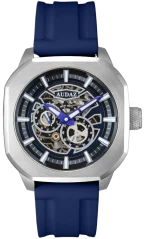 Men's silver Audaz watch with rubber strap Maverick ADZ3060-02 - Automatic 43MM