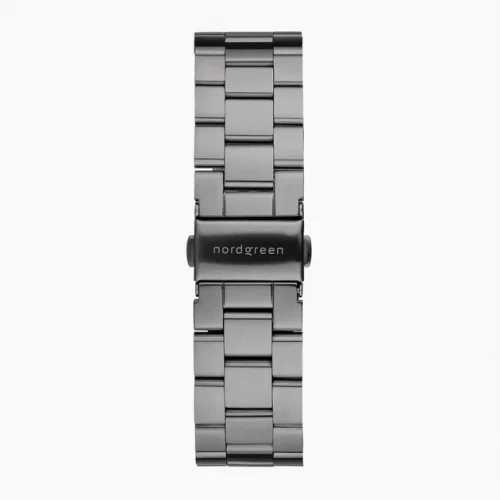 Relógio Nordgreen preto para homem com pulseira de aço Philosopher Black Dial - 3-Link / Gun Metal 36 MM