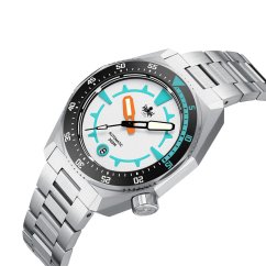 Men's silver Phoibos watch with steel strap Depth Hunter 300M PY060E Automatic 40MM