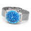 Stříbrné pánské hodinky Squale s ocelovým páskem 1521 Ocean Mesh Blasted - Silver 42MM Automatic