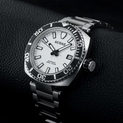 Montre Audaz Watches pour homme en argent avec bracelet en acier King Ray ADZ-3040-06 - Automatic 42MM