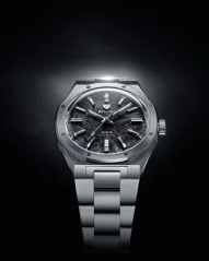 Stříbrné pánské hodinky Nivada Grenchen s ocelový páskem F77 METEORITE 68016A77 37MM Automatic