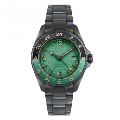 Orologio da uomo Out Of Order Watches in colore argento con cinturino in acciaio Trecento Green 40MM Automatic