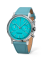 Męski srebrny zegarek Undone Watches ze skórzanym paskiem Urban Stellar Tiff Blue 40MM