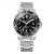 Men's Venezianico silver watch with steel strap Nereide 3321504C Black 42MM Automatic