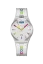Srebrny zegarek męski Bomberg Watches z gumowym paskiem CHROMA BLANCHE 43MM Automatic