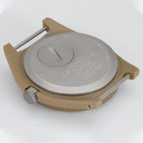Hnědé pánské hodinky Marathon Watches s nylonovým páskem Official Duvdevan Desert Tan Pilot's Navigator with Date 41MM