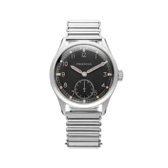 Men's silver Praesidus watch with steel strap DD-45 Patina Steel 38MM Automatic