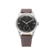 Strieborné pánske hodinky Praesidus s koženým opaskom DD-45 Patina Brown 38MM Automatic