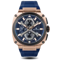 Men's black Ralph Christian watch with a rubber band The Titan Chrono Admiral Blue 45,5MM