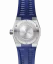 Zilverkleurig herenhorloge van Paul Rich met een rubberen band Aquacarbon Pro Horizon Blue - Aventurine 43MM