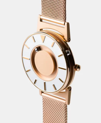 Złoty zegarek Eone ze stalowym paskiem Bradley Mesh - Rose Gold 40MM