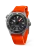 Relógio Undone Watches prata para homens com pulseira de borracha Aquadeep - Signal Orange 43MM Automatic