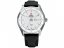 Ασημένιο ρολόι Swiss Military Hanowa για άντρες με δερμάτινη ζώνη SM34027.06 44MM