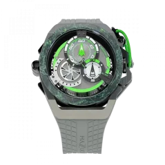 Herrenuhr Mazzucato in Schwarz mit Kautschukarmband RIM Monza Black / Green - 48MM Automatic