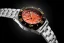 Muški srebrni sat Delma Watches s čeličnim pojasom Blue Shark IV Silver / Orange 47MM Automatic