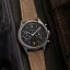Montre Praesidus pour hommes de couleur argent avec un bracelet en cuir PAC-76 Sand Leather 38MM