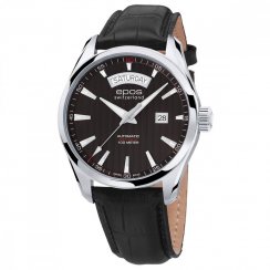 Strieborné pánske hodinky Epos s koženým pásikom Passion 3402.142.20.15.25 43MM Automatic
