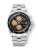 Strieborné pánske hodinky Nivada Grenchen s ocelovým opaskom Chronosport Mecaquartz Salmon 77002Q45 38MM