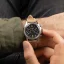 Stříbrné pánské hodinky Praesidus s koženým páskem PAC-76 Sand Leather 38MM